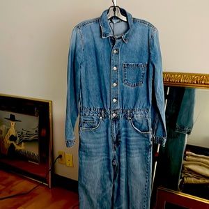 Zara Denim Oversized Jumpsuit